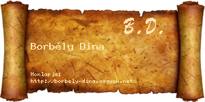 Borbély Dina névjegykártya