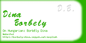 dina borbely business card